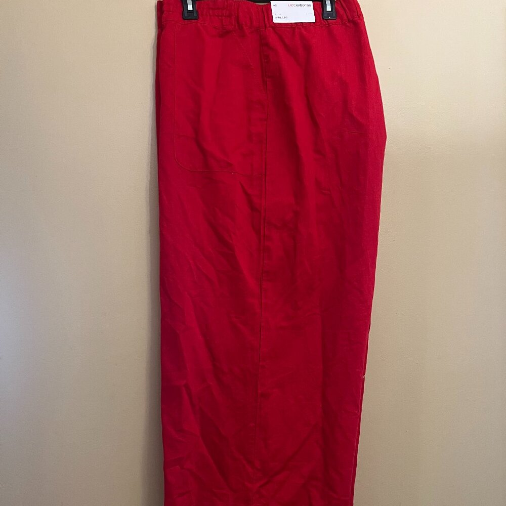 Liz Claiborne women's Wide Leg Capri Pant Red Size 4X